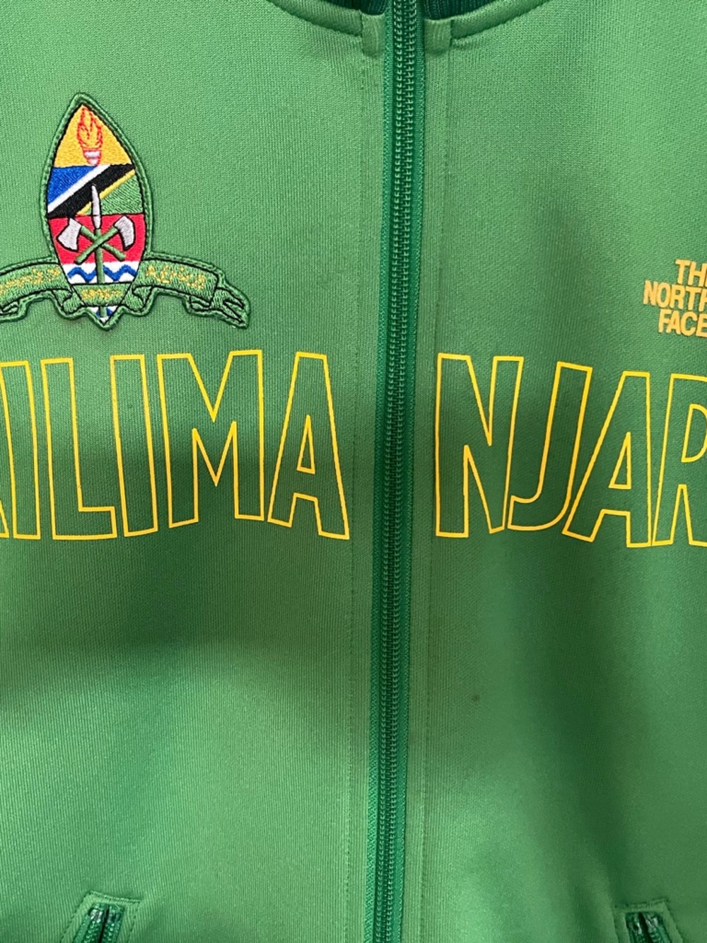 Vintage The North Face Green Kilimanjaro Track Jacket with Yellow Accents - Picture 5 of 11